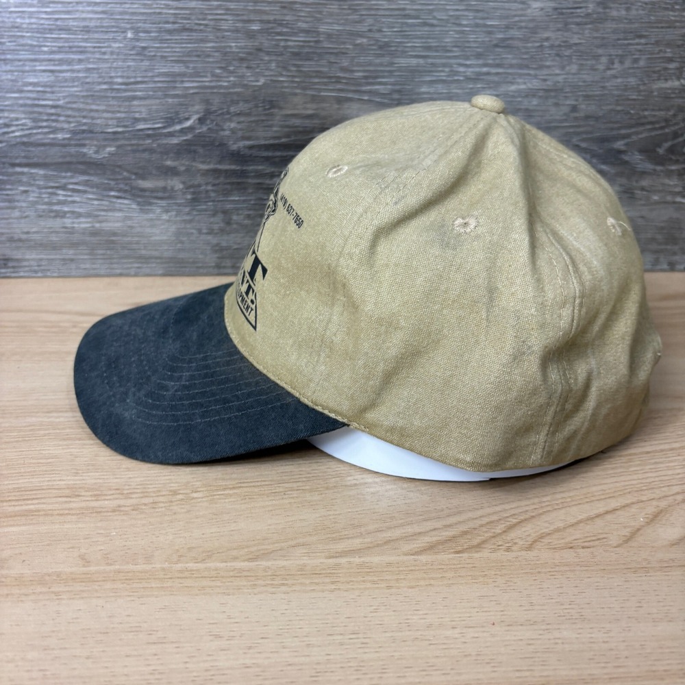 Vintage Matt Title Excavating Hat Cap Strap Back Gibsonburg Ohio Adjustable - Picture 5 of 11